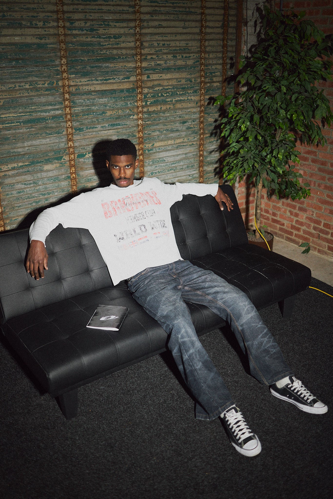 WHITE DOUBLE LAYERED 'MEMBER CLUB' LONGSLEEVE